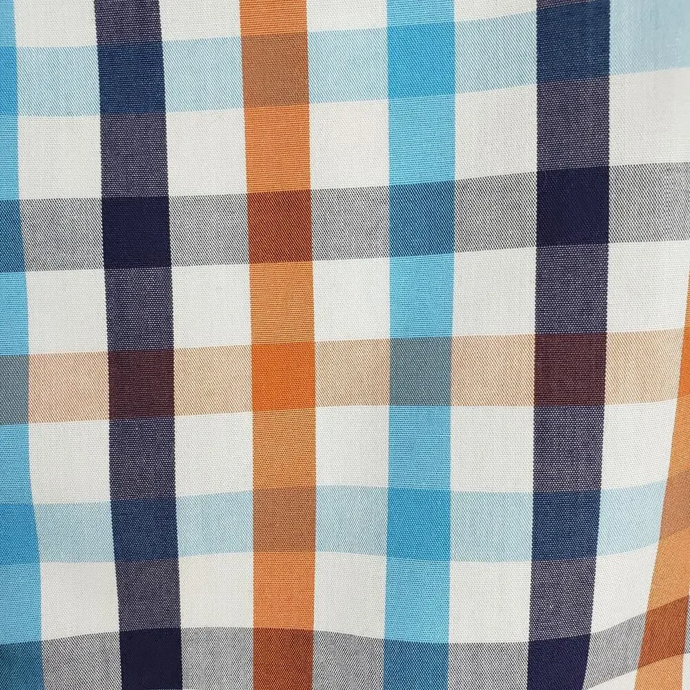 Banana Republic L Long‎ Sleeve Gingham Plaid Button Up Multicolor Tailored Slim